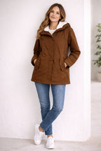 Judith | Parka Impermeable Mujer con Capucha Forrada