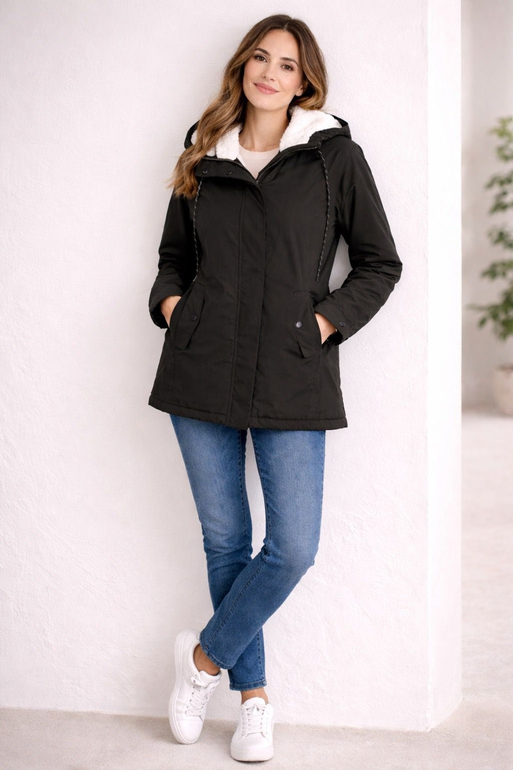 Judith | Parka Impermeable Mujer con Capucha Forrada