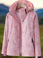 Elisenda | Chaqueta Cortavientos Estampada con Capucha Mujer Cremallera