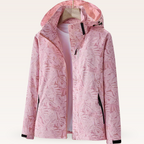 Elisenda | Chaqueta Cortavientos Estampada con Capucha Mujer Cremallera