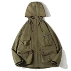 Damián | Chubasquero Hombre Impermeable con Capucha Múltiples Bolsillos