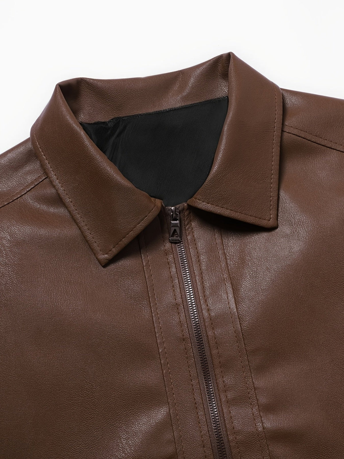 Tomas | Cazadora de Cuero Motero Hombre Cremallera