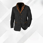 Bernardo | Chaqueta de Ante Hombre con Detalles de Cuero Elegante