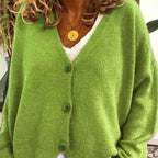 Beatriz | Jersey Fino de Punto Mujer Cuello en V con Botones