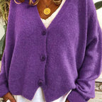 Beatriz | Jersey Fino de Punto Mujer Cuello en V con Botones