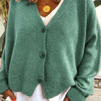 Beatriz | Jersey Fino de Punto Mujer Cuello en V con Botones