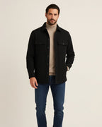 Elian | Overshirt de Mezcla de Algodón Hombre Bolsillos Pecho Corte Regular