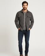 Elian | Overshirt de Mezcla de Algodón Hombre Bolsillos Pecho Corte Regular