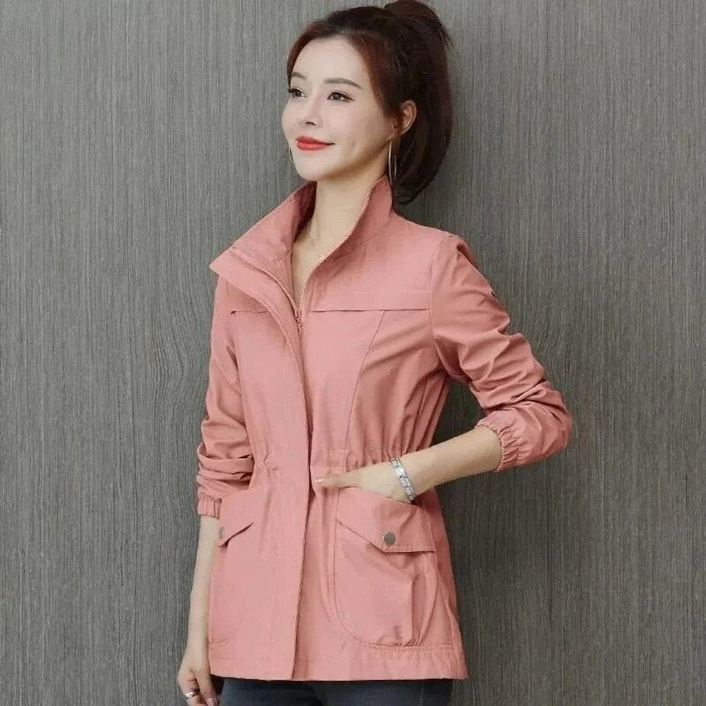 Nekane | Chaqueta Militar Ligera Mujer Cremallera Cintura Ajustable