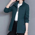 Nekane | Chaqueta Militar Ligera Mujer Cremallera Cintura Ajustable