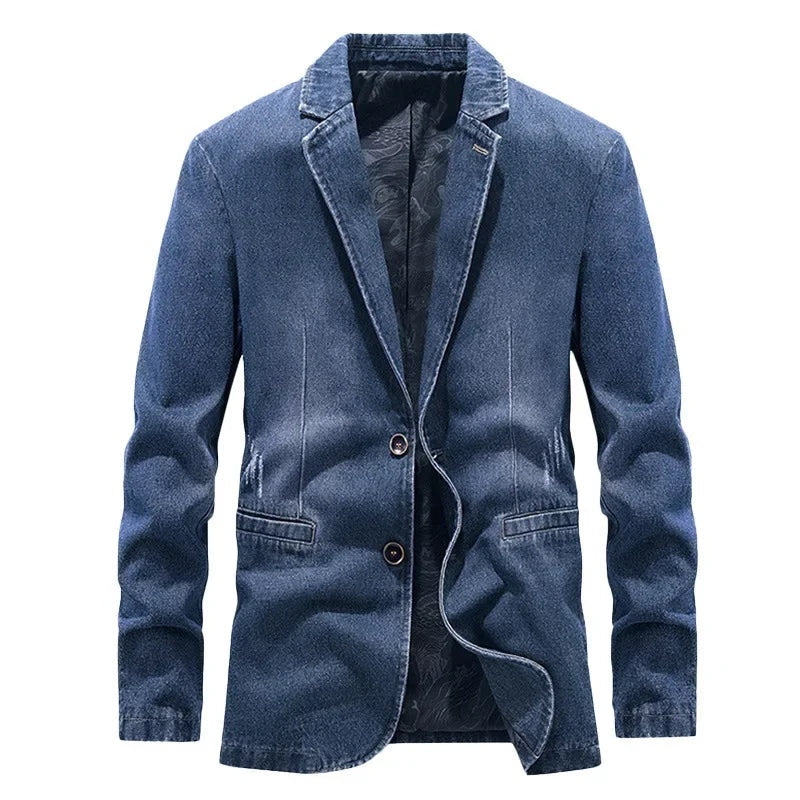 Delio | Cazadora Vaquera de Denim Hombre Corte Blazer