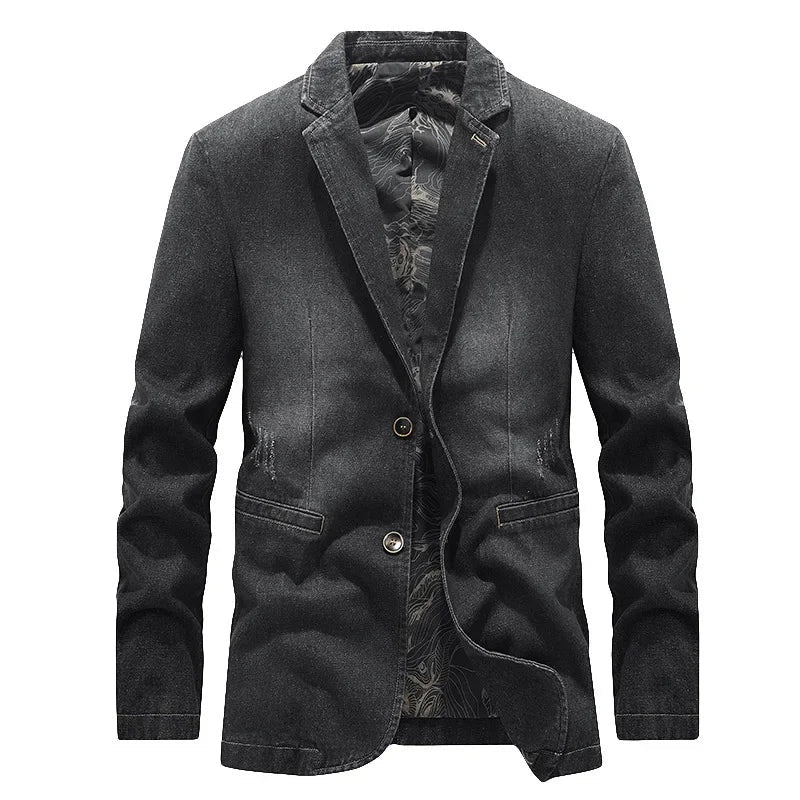 Delio | Cazadora Vaquera de Denim Hombre Corte Blazer