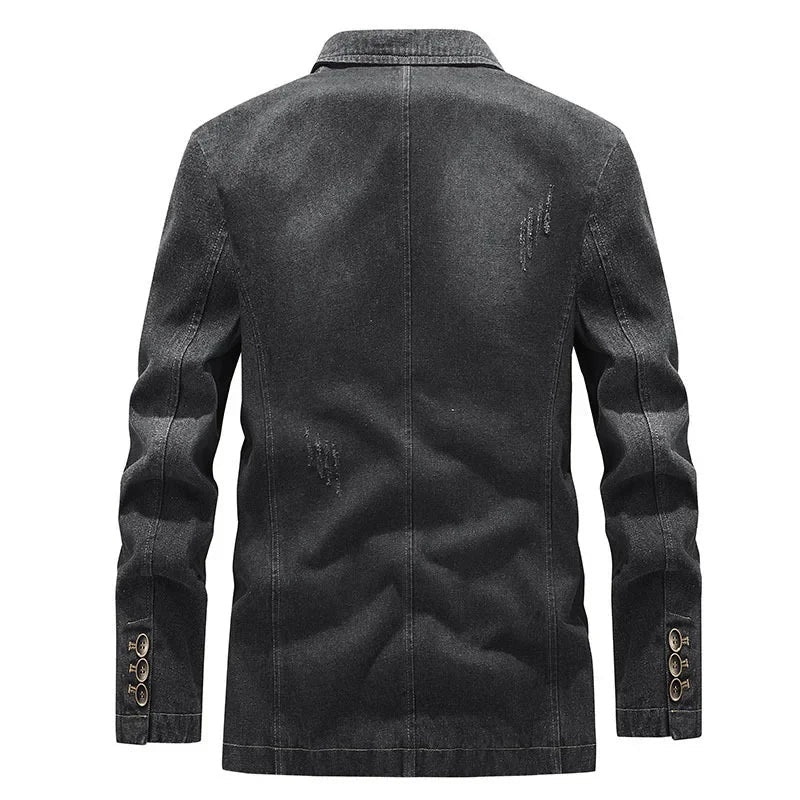 Delio | Cazadora Vaquera de Denim Hombre Corte Blazer
