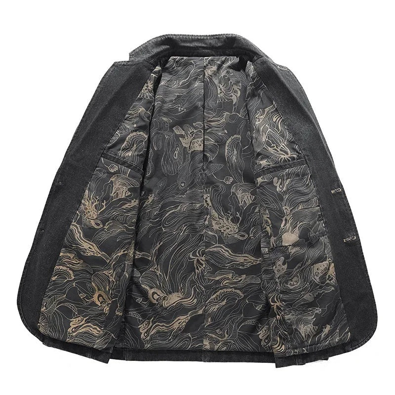 Delio | Cazadora Vaquera de Denim Hombre Corte Blazer