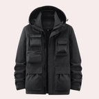 Adan | Parka Hombre Impermeable con Capucha Múltiples Bolsillos