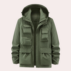 Adan | Parka Hombre Impermeable con Capucha Múltiples Bolsillos