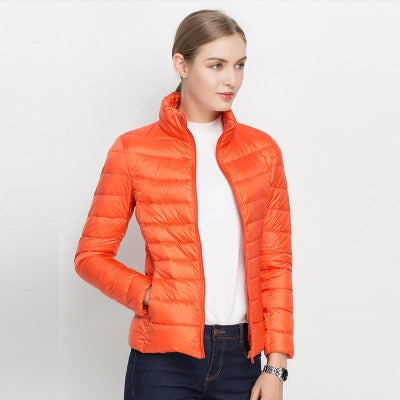 Julia | Chaqueta de Plumas Ligera Mujer Cuello Alto Corte Ajustado