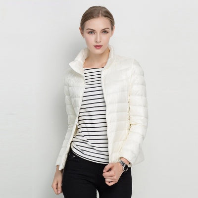 Julia | Chaqueta de Plumas Ligera Mujer Cuello Alto Corte Ajustado