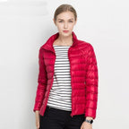 Julia | Chaqueta de Plumas Ligera Mujer Cuello Alto Corte Ajustado
