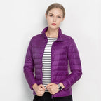 Julia | Chaqueta de Plumas Ligera Mujer Cuello Alto Corte Ajustado