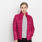Julia | Chaqueta de Plumas Ligera Mujer Cuello Alto Corte Ajustado