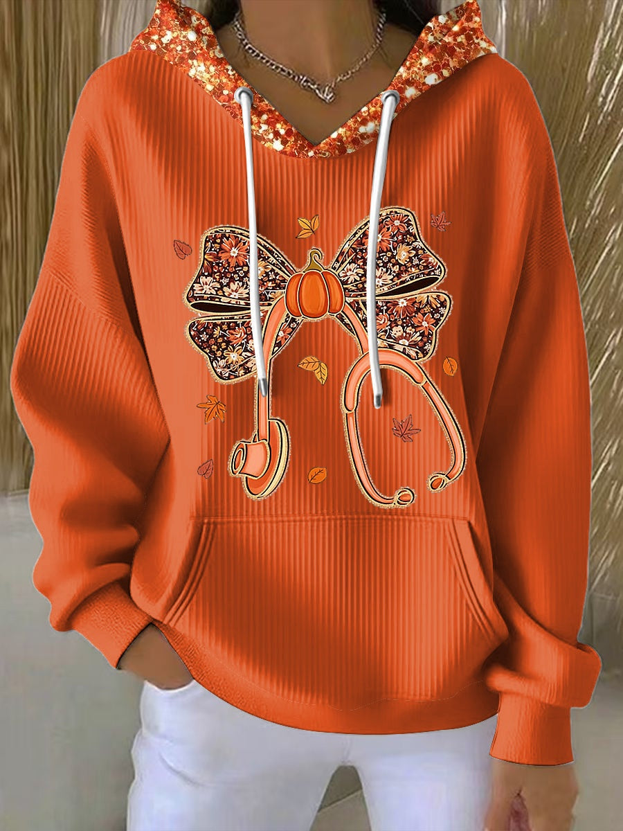 Aurora | Sudadera con Capucha Mujer Estampada Bolsillo Canguro