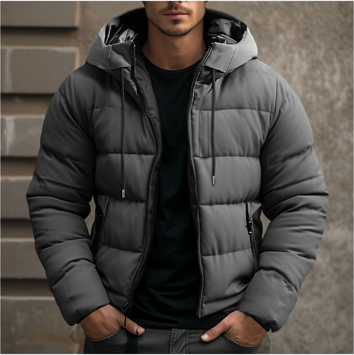 Martín | Chaqueta Acolchada con Capucha Hombre Puffer