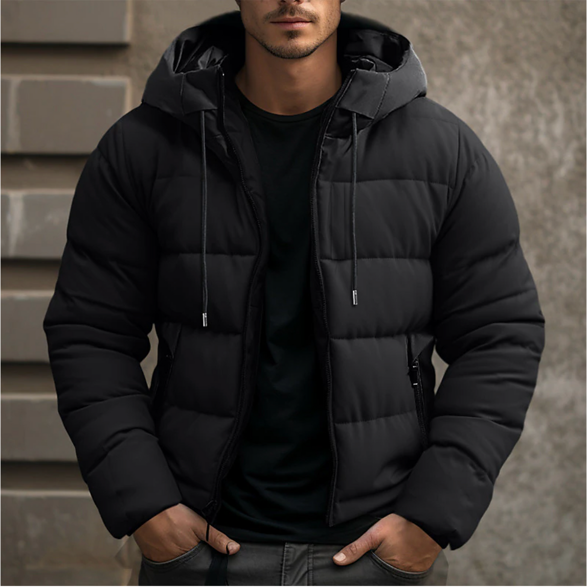 Martín | Chaqueta Acolchada con Capucha Hombre Puffer