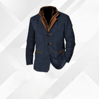 Gabriel | Chaqueta de Cuero con Detalles de Ante Hombre Cuello Solapa