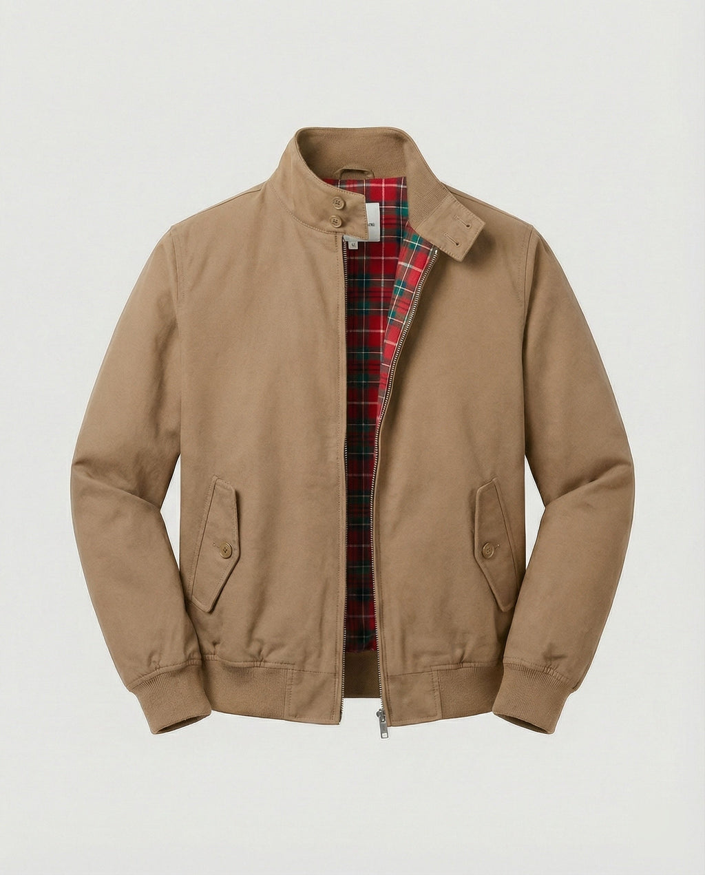 Mateo | Chaqueta Harrington Hombre Forro Tartán