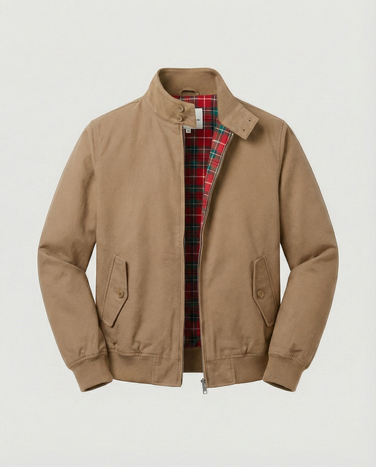 Mateo | Chaqueta Harrington Hombre Forro Tartán