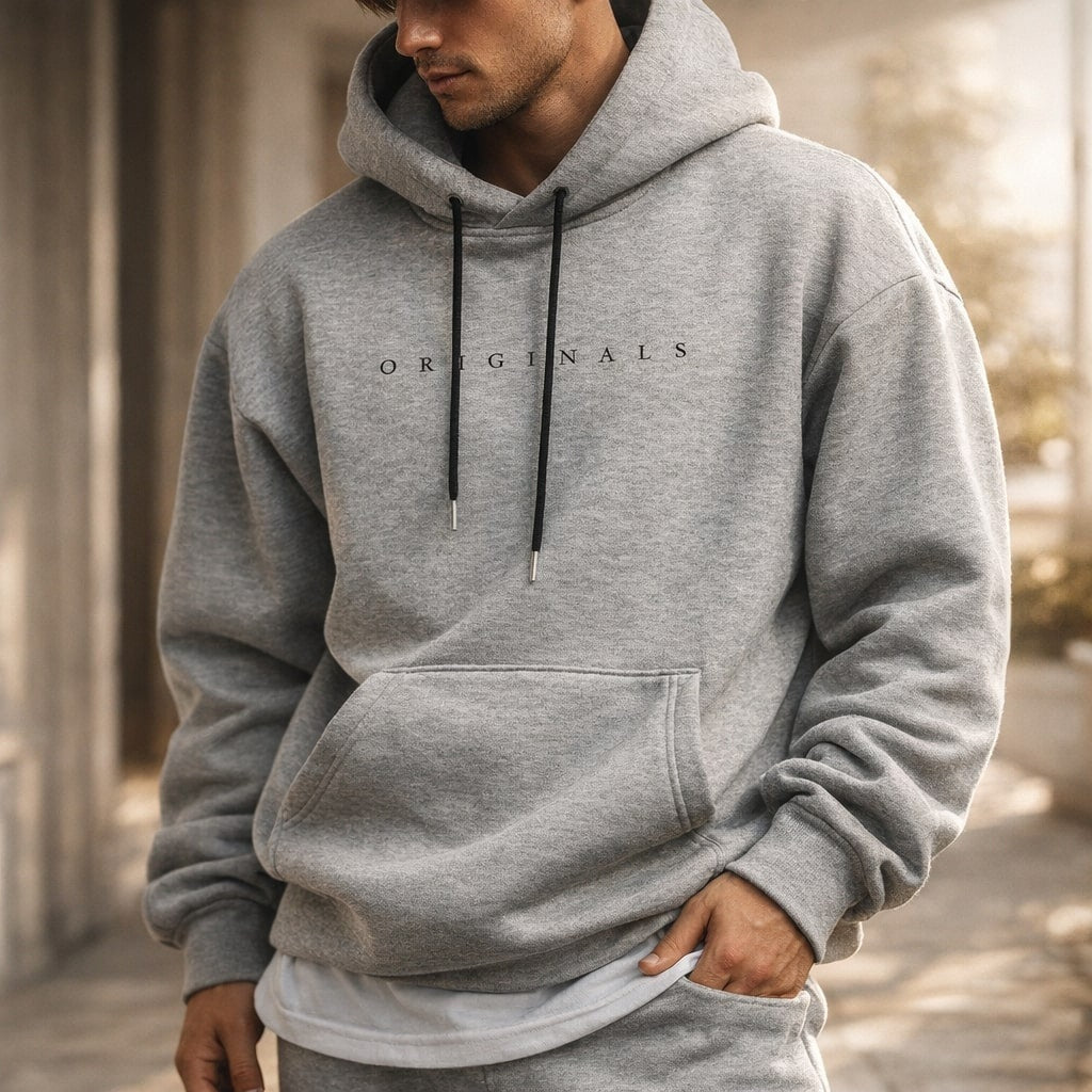 Diego | Sudadera Oversize con Capucha Hombre Bolsillo Canguro Oversize