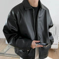 Wenceslao | Chaqueta de Cuero Biker Hombre Cremallera Oversize