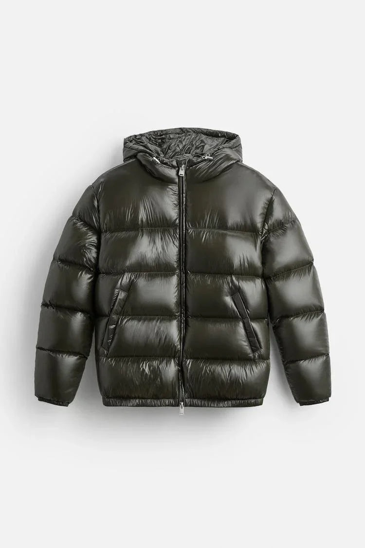 Leandro | Chaqueta de Plumas Hombre con Capucha Puffer