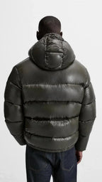 Leandro | Chaqueta de Plumas Hombre con Capucha Puffer