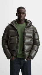 Leandro | Chaqueta de Plumas Hombre con Capucha Puffer