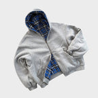 Hugo | Sudadera Oversize Reversible con Capucha Hombre Cuadros