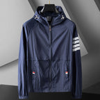 Octavio | Varsity Jacket Hombre con Capucha Rompevientos