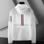 Octavio | Varsity Jacket Hombre con Capucha Rompevientos