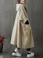Gisela | Trench Coat Largo con Capucha Mujer Oversize