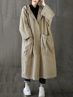 Gisela | Trench Coat Largo con Capucha Mujer Oversize