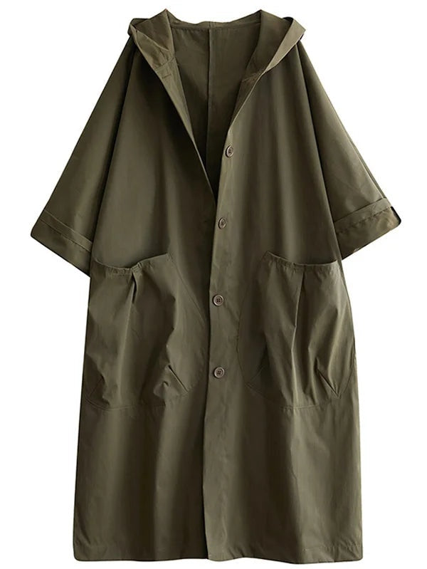 Gisela | Trench Coat Largo con Capucha Mujer Oversize