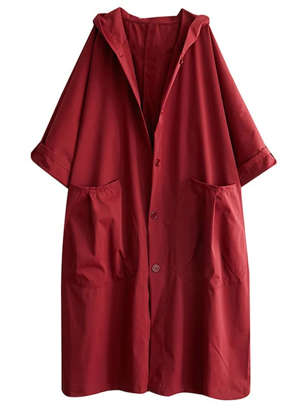 Gisela | Trench Coat Largo con Capucha Mujer Oversize