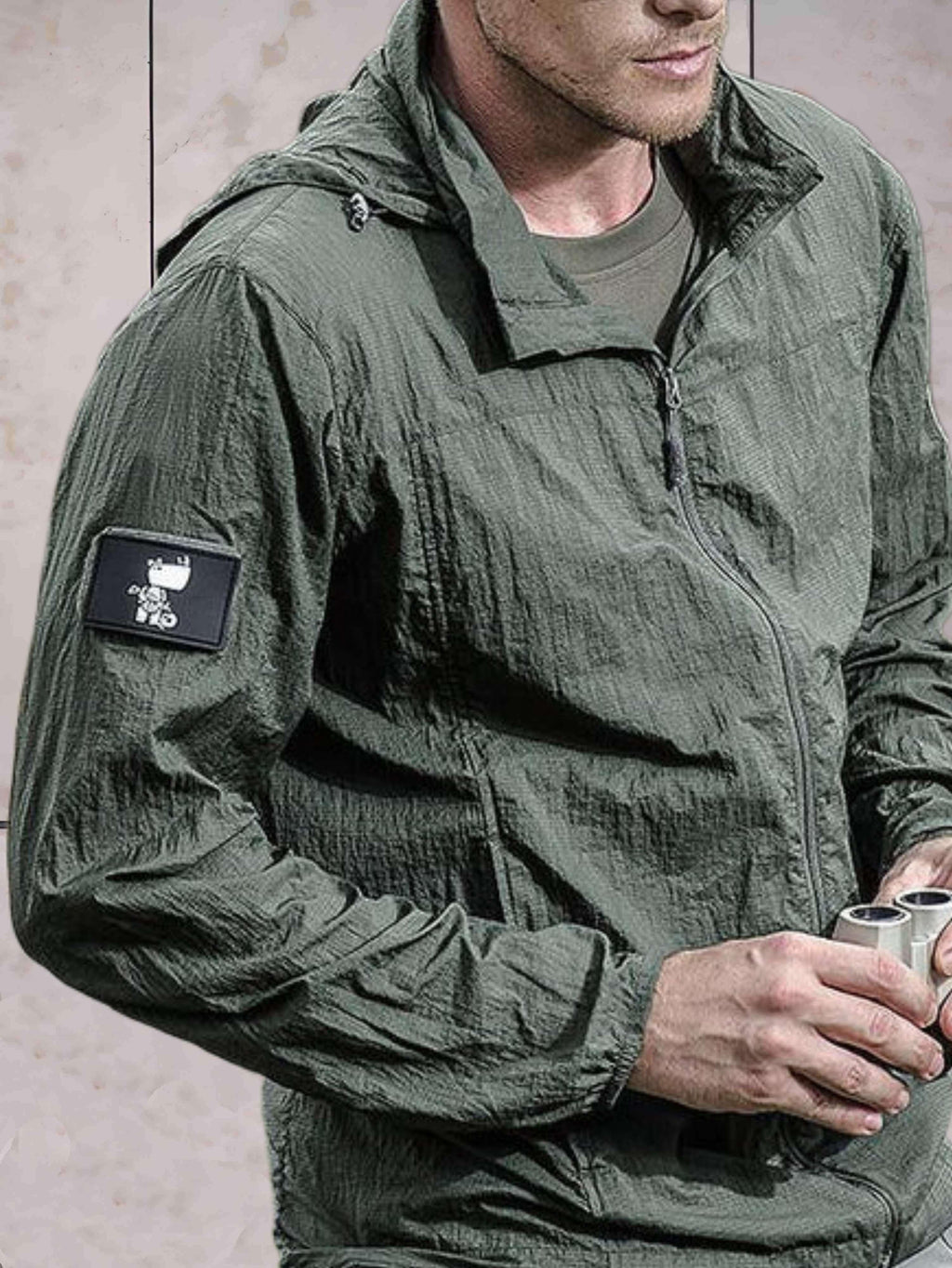Ricardo | Anorak Hombre Cortavientos con Capucha Cremallera