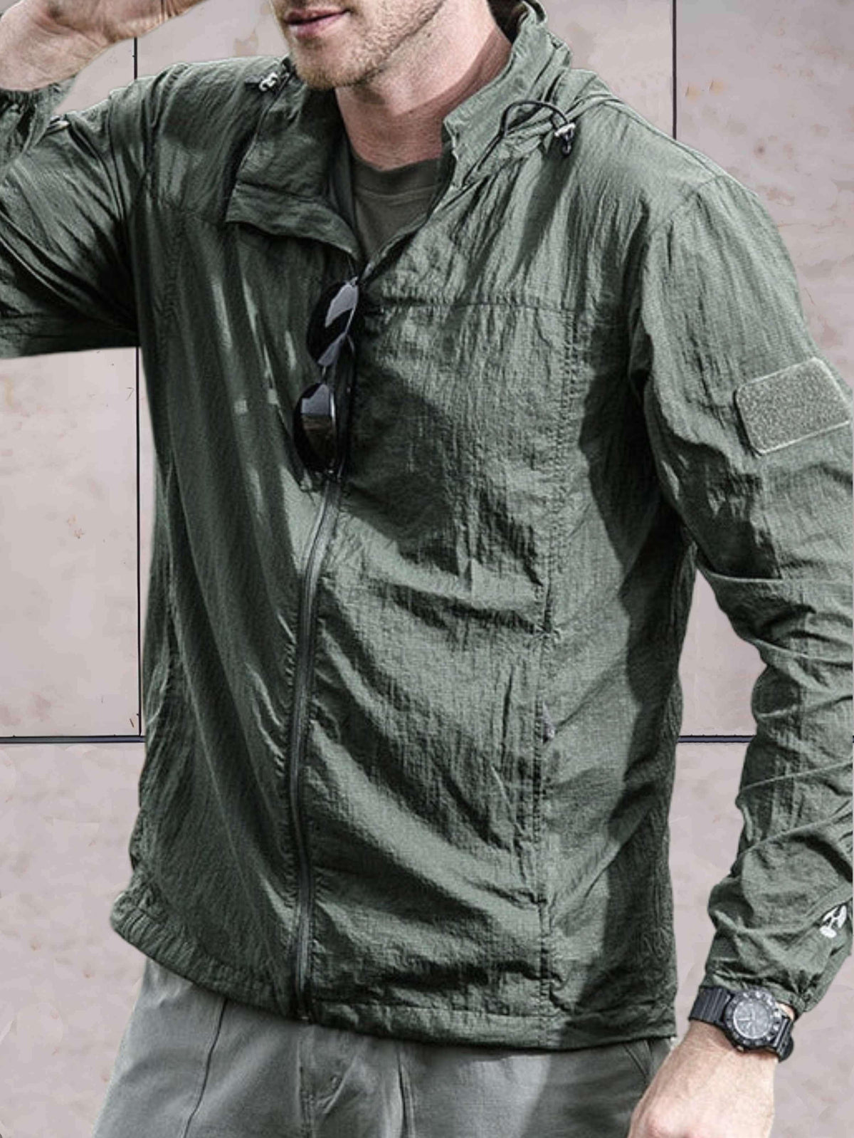Ricardo | Anorak Hombre Cortavientos con Capucha Cremallera