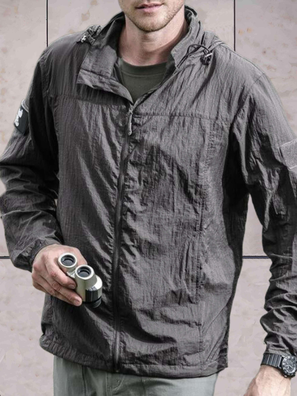 Ricardo | Anorak Hombre Cortavientos con Capucha Cremallera