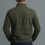 Rodrigo | Cazadora Militar de Algodón Hombre Cuello Alzado Multibolsillos