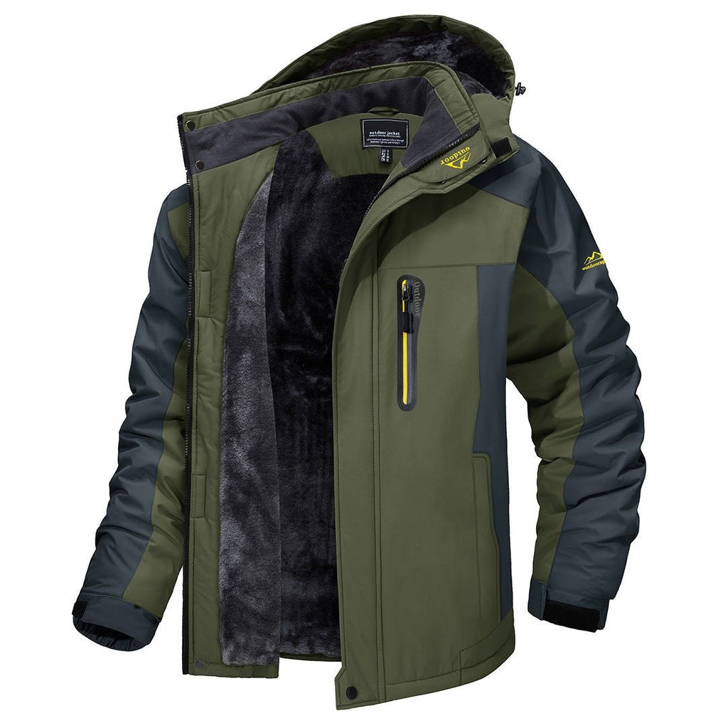 Quique | Chaqueta Softshell Impermeable Hombre con Forro Polar Capucha
