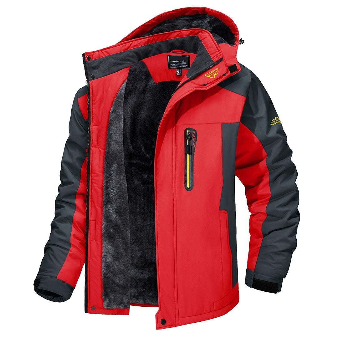 Quique | Chaqueta Softshell Impermeable Hombre con Forro Polar Capucha