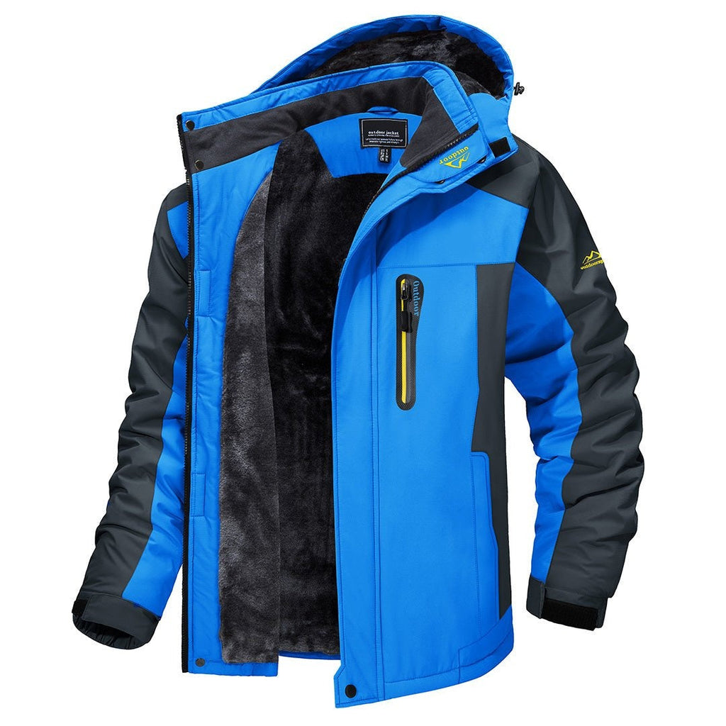 Quique | Chaqueta Softshell Impermeable Hombre con Forro Polar Capucha